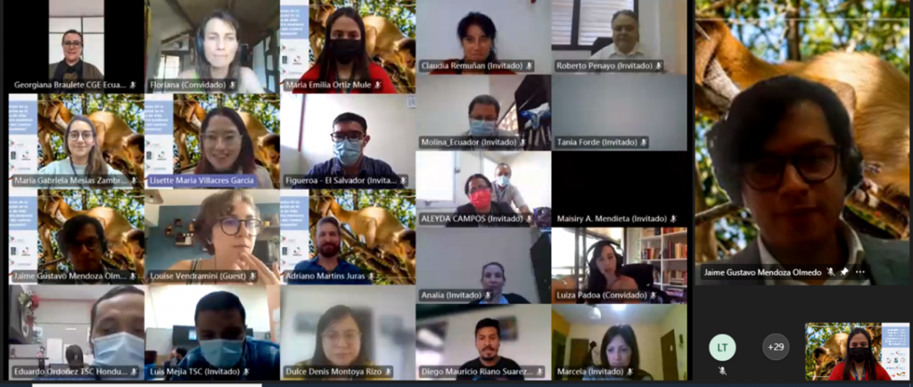 Participantes del taller virtual sobre “Prevención del Tráfico de Vida Silvestre”
