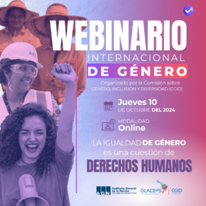 Sale the date WEBINARIO GÉNERO